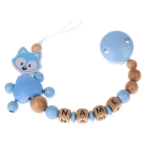 Craft set pacifier chain fox blue