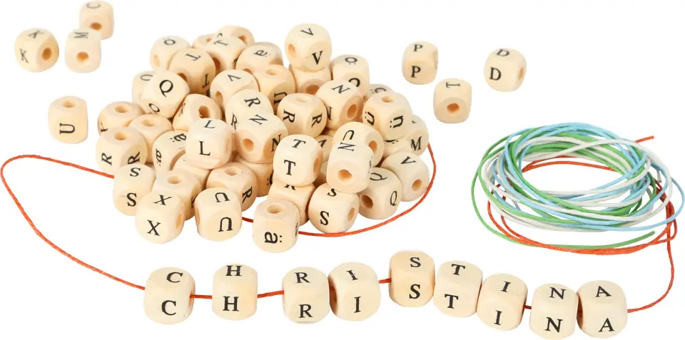 Buchstabenwürfel Holz bedruckt 11mm B-Ware MIX 300 Stück