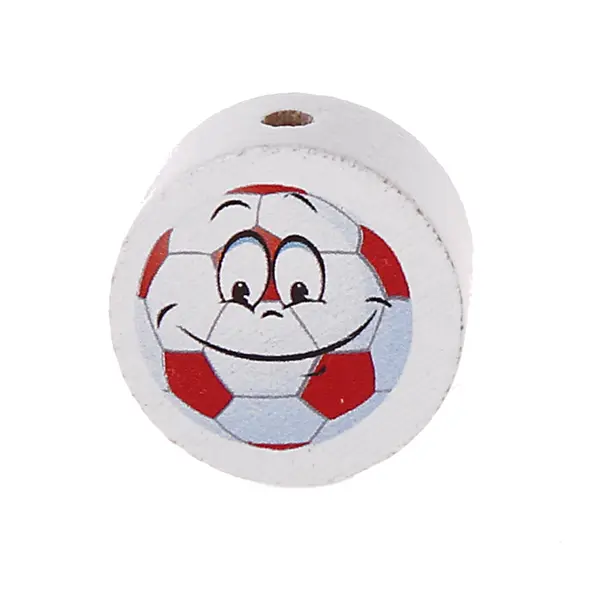 Motif bead cheerful soccer ball red