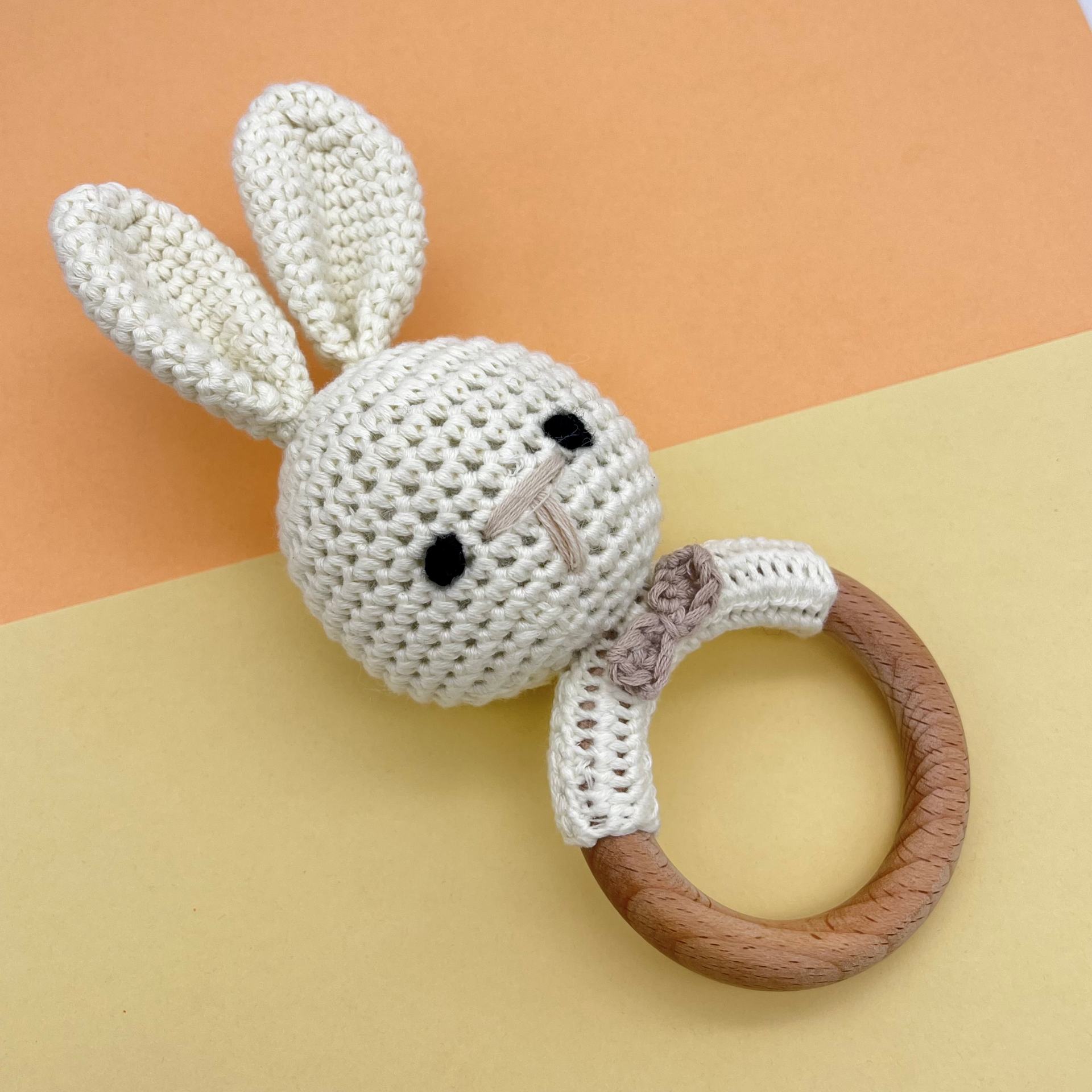 Crocheted grasping toy rabbit