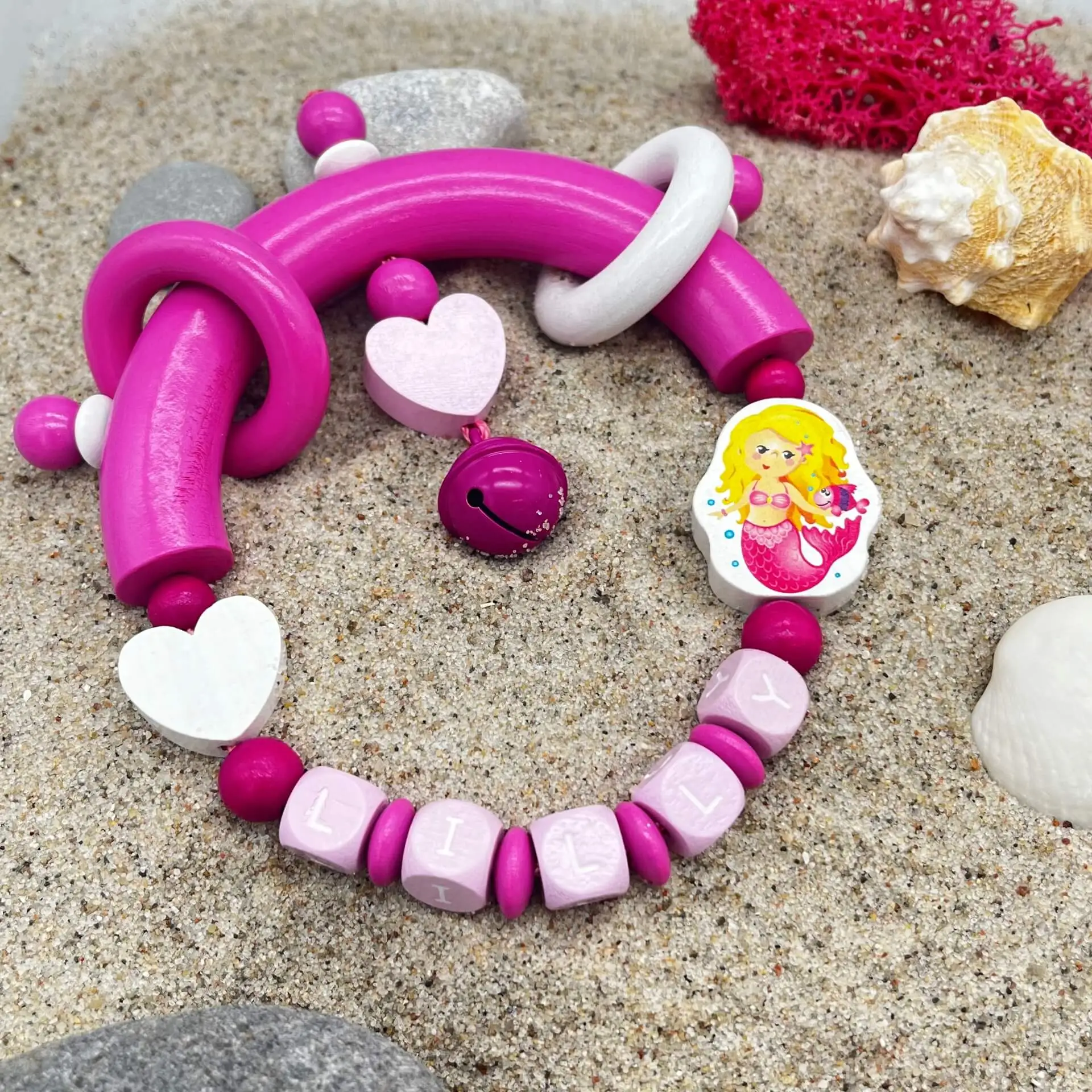 Handicraft set grasping toy mermaid pink