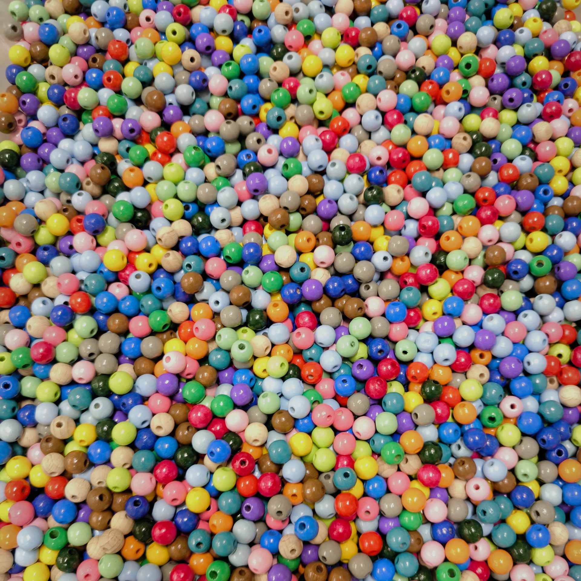 8 mm wooden bead mix 100g - SALE/ANGEBOT