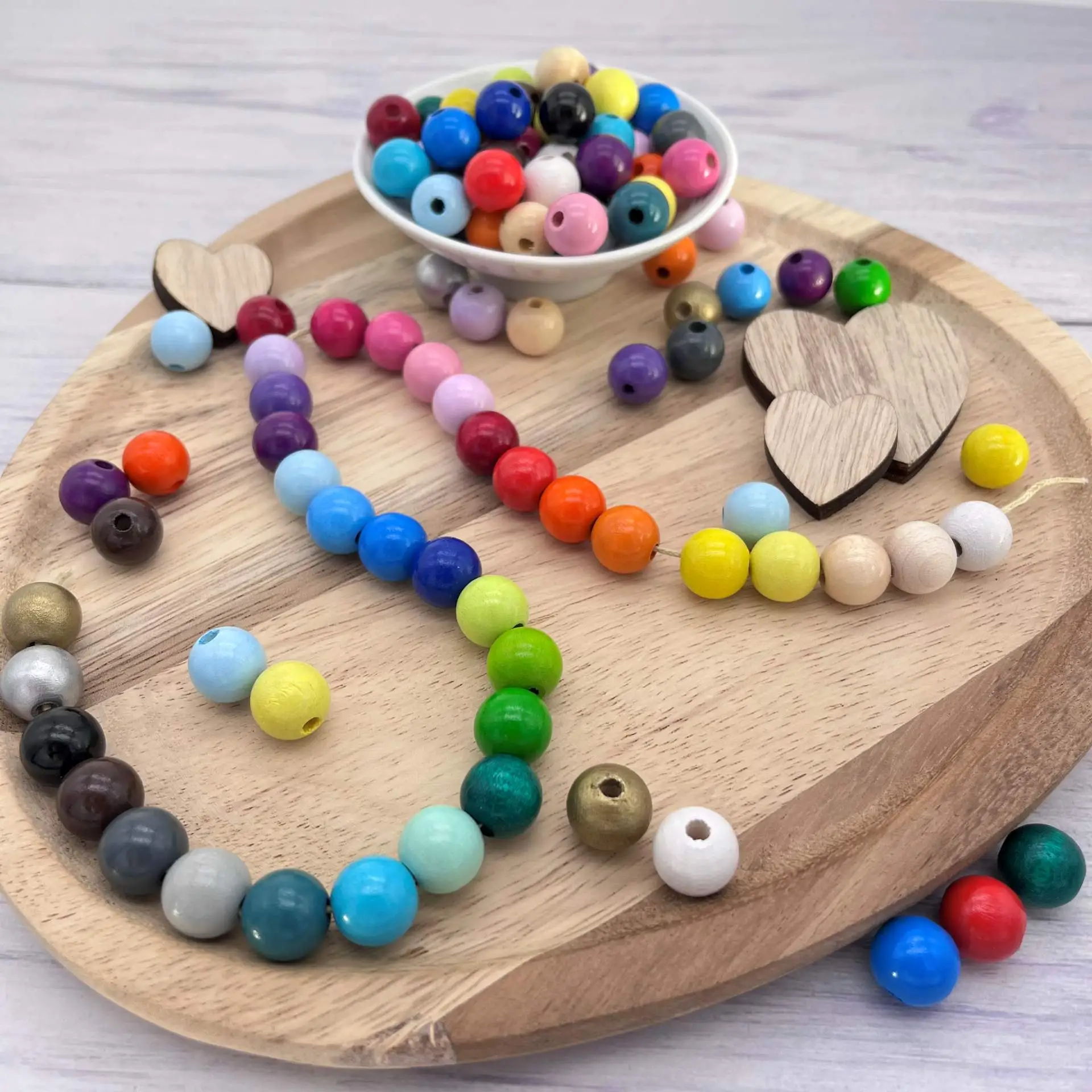 Wooden beads 12mm - 25 pieces