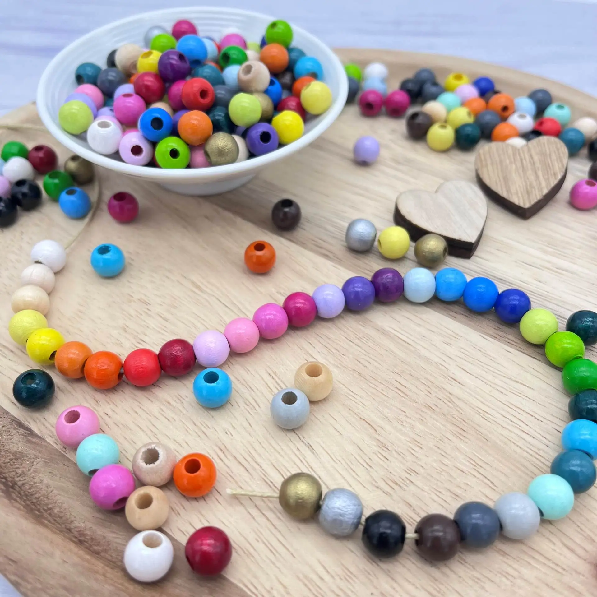 Wooden beads 8mm - 50 pieces