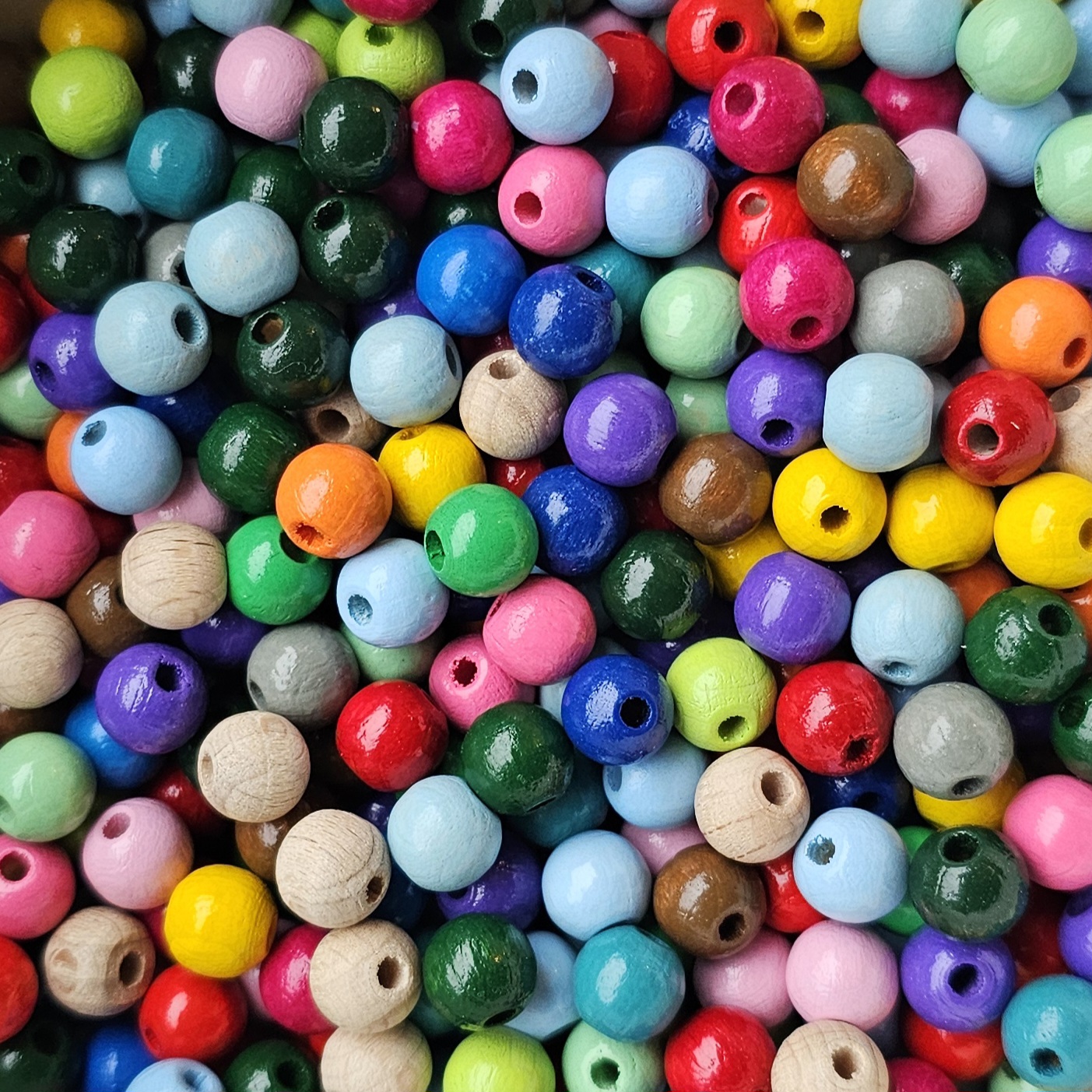 8 mm wooden bead mix 100g - SALE/ANGEBOT