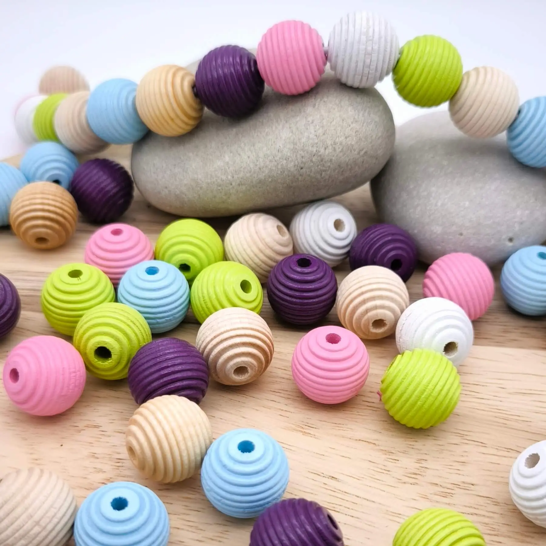 Grooved beads 18mm - 10 pieces