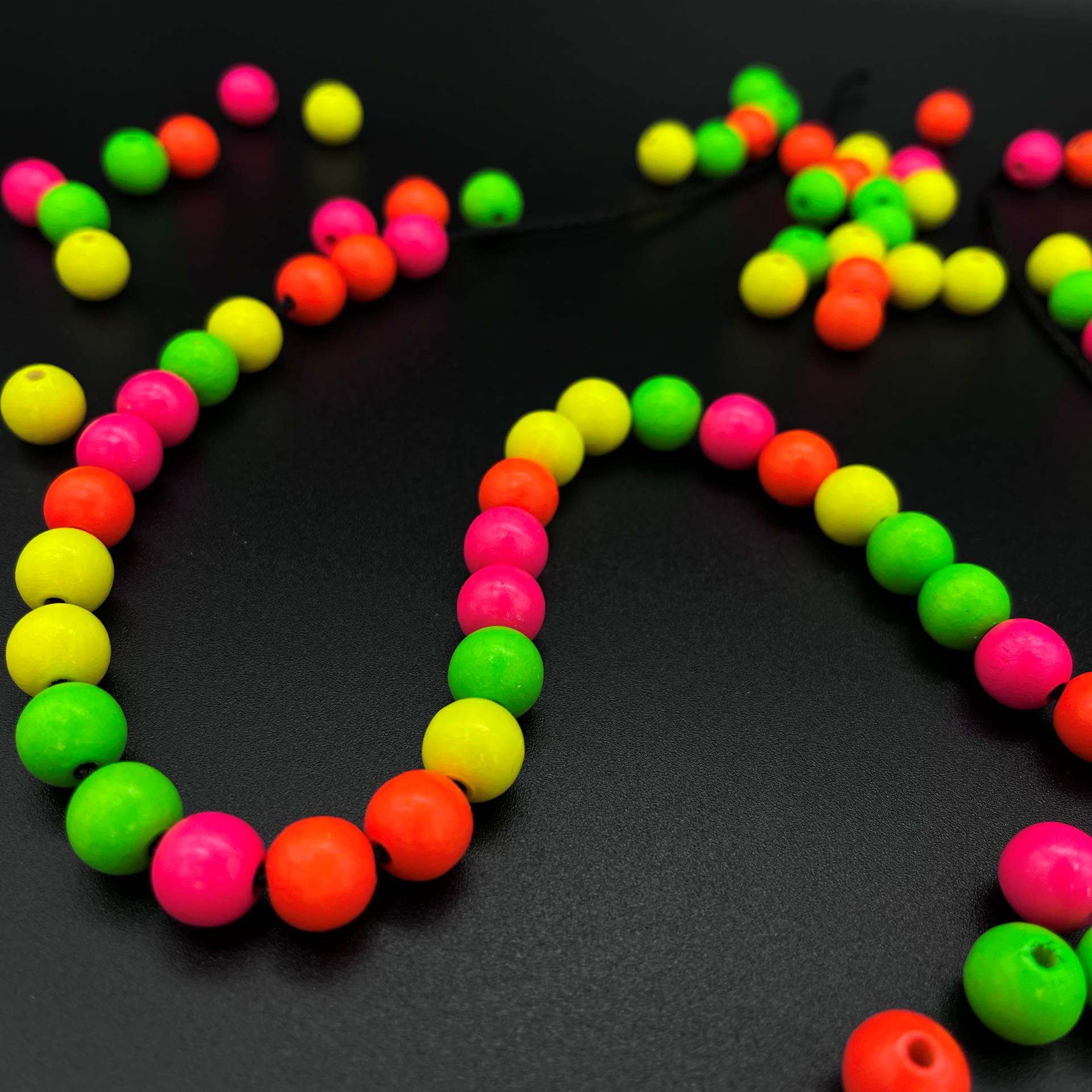 Neon beads 10mm - 50 pieces