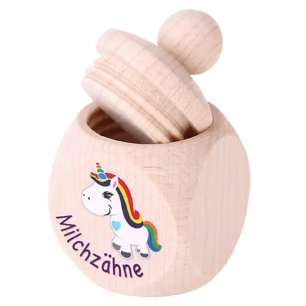 Milk tooth box unicorn rainbow