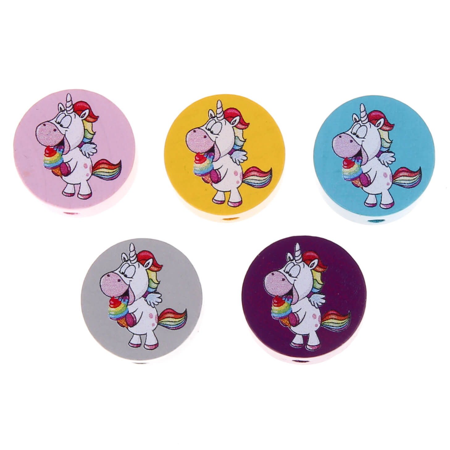 Unicorn motif bead disc