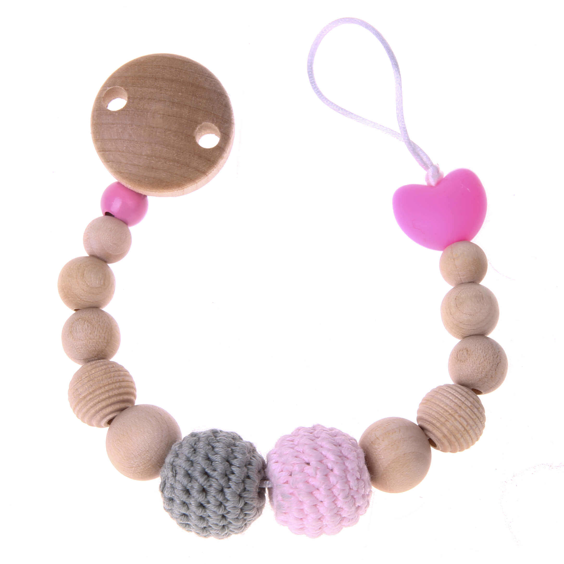 Silicone heart pacifier chain craft kit