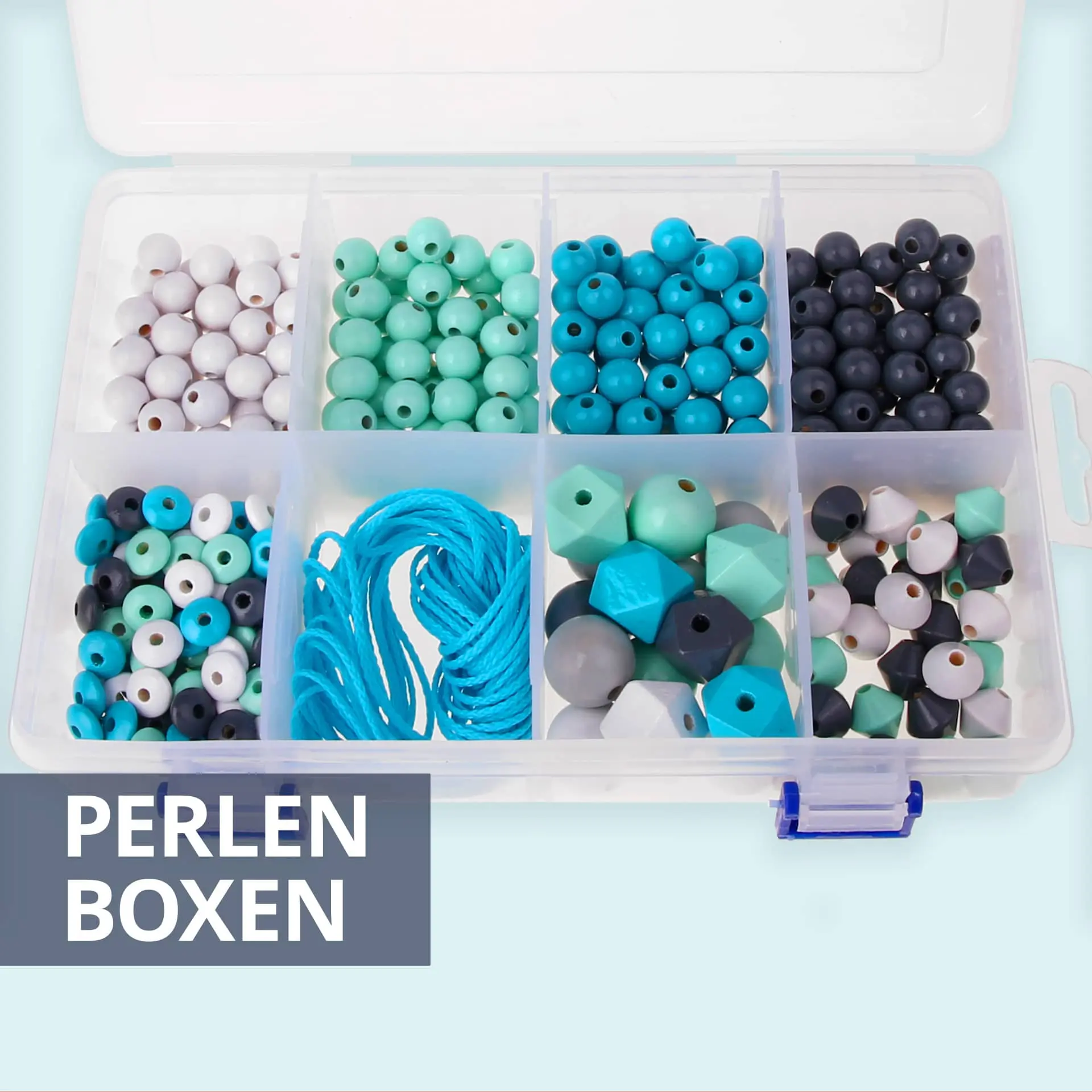 Perlenbox gefüllt