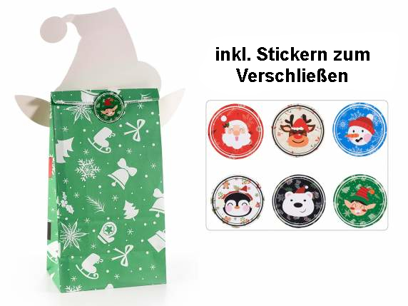 Bunte Geschenktüten Weihnachten