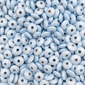 Wooden lenses mother-of-pearl 10mm - 50 pieces 'baby blue' 115 in stock 