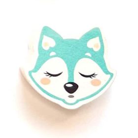 Sleeping fox motif bead 'mint' 61 in stock 