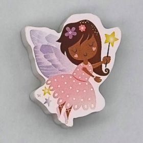 Wooden bead fairy 'brown-pink' 43 in stock 