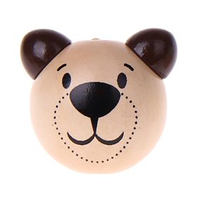 3D bear motif bead 'brown' 990 in stock 