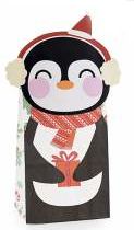 Colorful Christmas gift bags 'Penguin' 4 in stock 