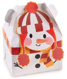 kleine Papier Geschenkbox Weihnachten 'Schneemann' 7 in stock 