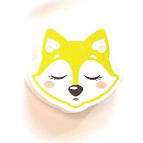 Sleeping fox motif bead 'lemon' 60 in stock 