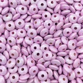 Wooden lenses mother-of-pearl 10mm - 50 pieces 'pink' 81 in stock 