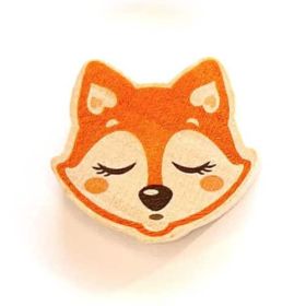 Sleeping fox motif bead 'mandarin - raw' 37 in stock 