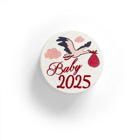 Motivperle Scheibe Baby 2025 'babyrosa' 39 auf Lager