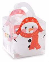 transparente PVC-Geschenkbox Weihnachten 'Snowman' 8 in stock 