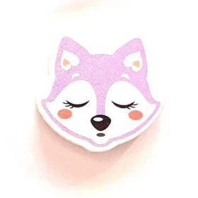 Sleeping fox motif bead 'lilac' 60 in stock 