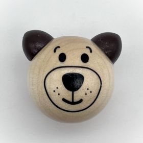 3D bear II motif bead 'brown' 538 in stock 