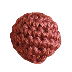 Crochet bead 20 mm 'reddish brown' 144 in stock 